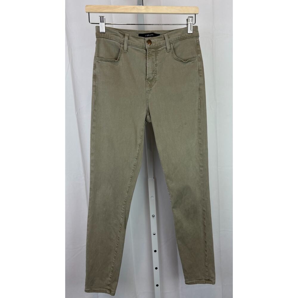 J BRAND Womens Size 25 Alana High Rise Crop Skinny Jeans Silver Sage Green